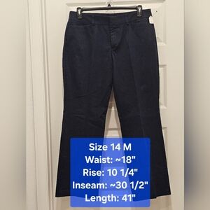 Dockers 4-Pocket Wide Leg Pants, NWOT, Size 14 Medium